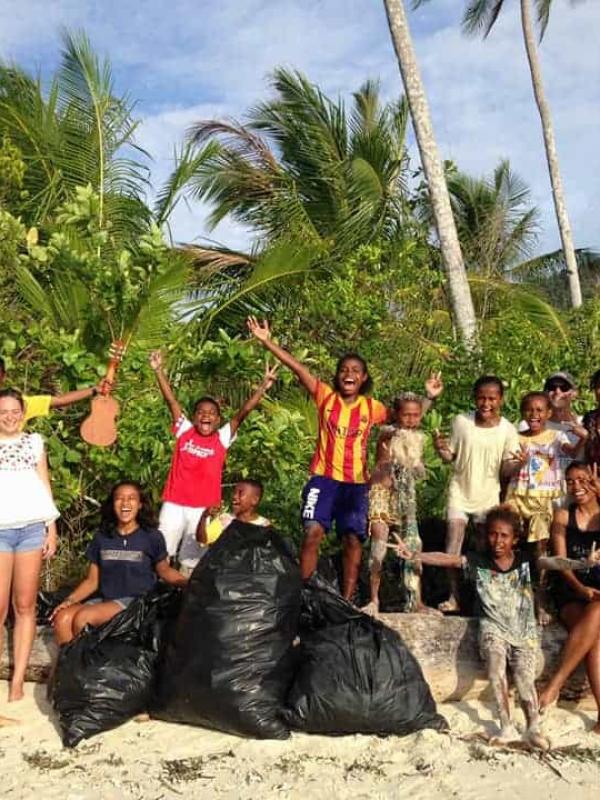 Beach Clean up with the kids